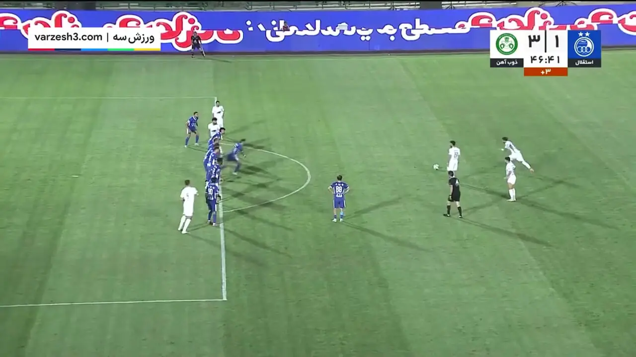 استقلال 3 ذوب آهن 3 / رامین رضاییان آبی ها را در کورس نگه داشت +خلاصه بازی